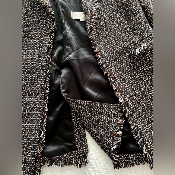 Massimo Dutti long coat / blazer - navy and copper, size US 4 - Picture 5 of 9